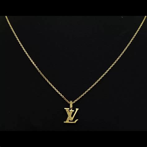 louis vuitton k necklace|louis vuitton monogram necklace.